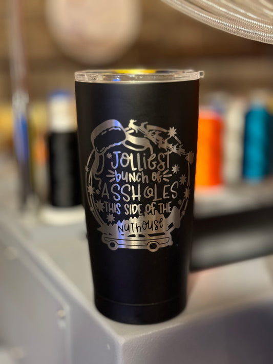 20oz Black Jolliest Stainless Steel Tumbler