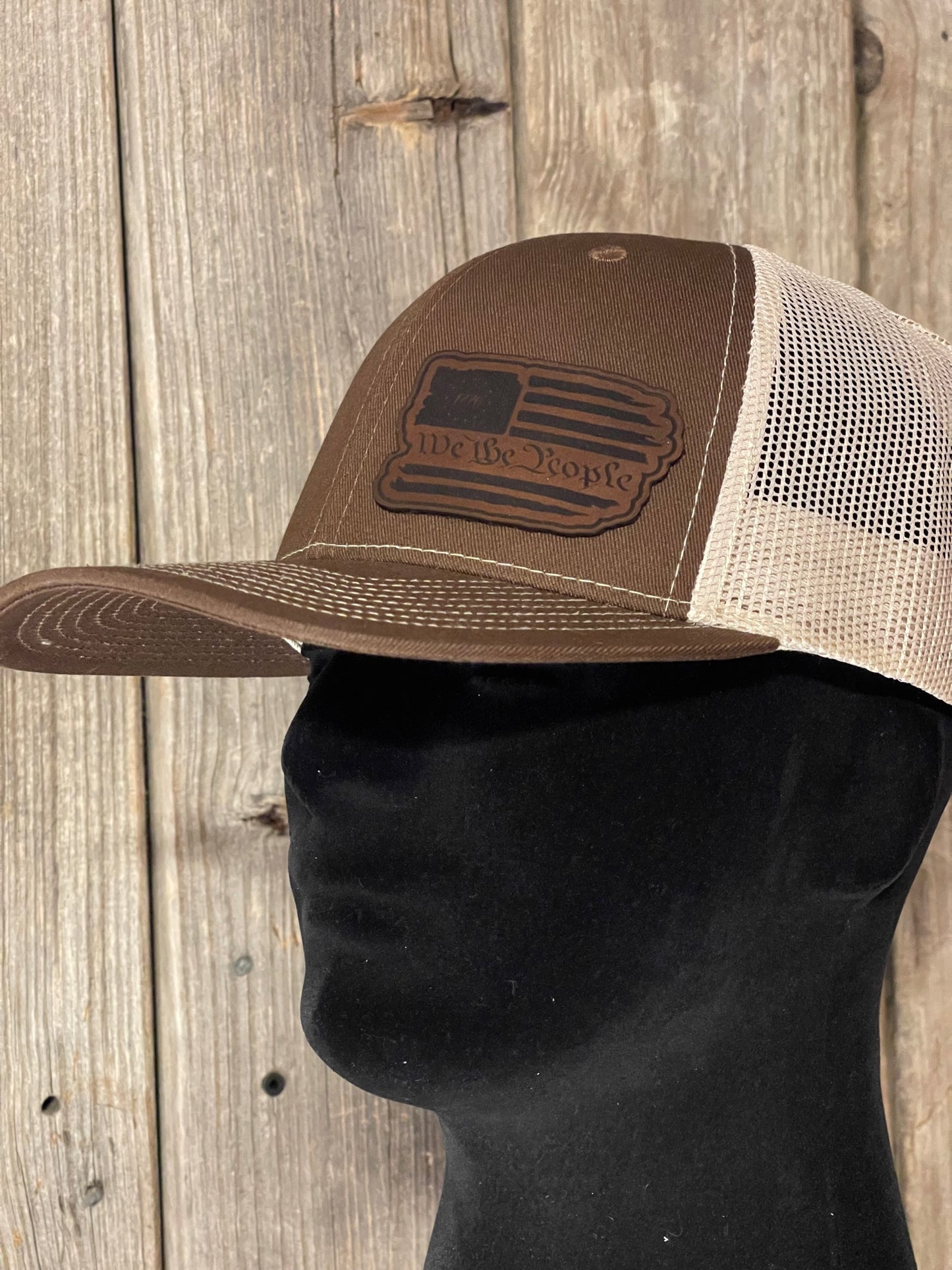 We The People Leather Patch Hat